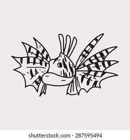 Tropical fish doodle