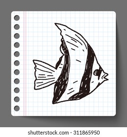 Tropical fish doodle