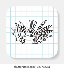 Tropical fish doodle