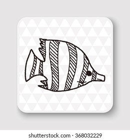 Tropical fish doodle