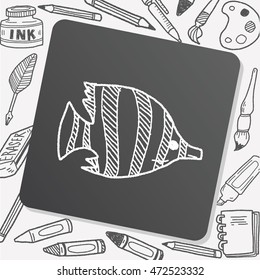 Tropical fish doodle