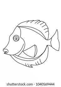 tropical fish drawing 