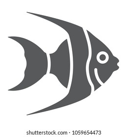 Tropical fish glyph icon, animal and underwater, aquatic sign vector graphics, a solid pattern on a white background, eps 10.