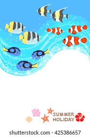 Tropical fish greeting cards