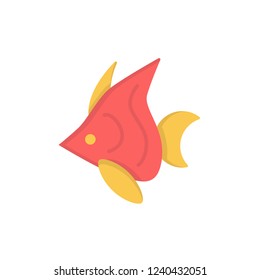tropical fish icon vector with flat style. diving icon