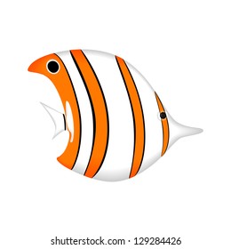 Tropical fish isolated on a white background, vector illustration