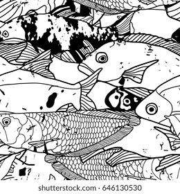 Tropical fish seamless pattern