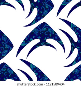 Tropical Fish. Seamless Pattern with Colorful Fish Hand Drawn in Childish Style. Sea Pattern for Paper, Chintz, Print. Bright Simple Texture in Trendy Colors. Vector Illustration.
