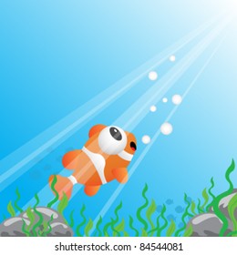 Tropical fish under water