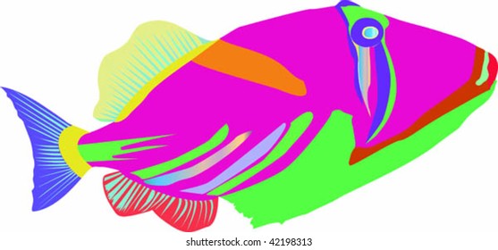 Tropical fish vector