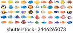 Tropical fish vector cartoon icon