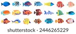 Tropical fish vector cartoon icon