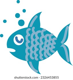 Tropical fish vector cartoon icon. Isolated cartoon icon aquarium animals .Vector illustration tropical fish .