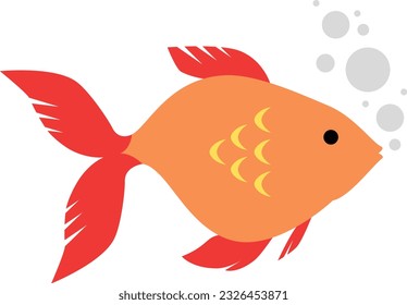 Tropical fish vector cartoon icon. Isolated cartoon icon aquarium animals .Vector illustration tropical fish .