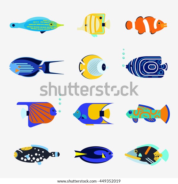 Descubra Coleccion Vectorial De Peces Tropicales Sobre Imagenes De Stock En Hd Y Millones De Otras Fotos Ilustraciones Y Vectores En Stock Libres De Regalias En La Coleccion De Shutterstock Se Agregan Miles De Imagenes Nuevas De Alta Calidad Todos Los