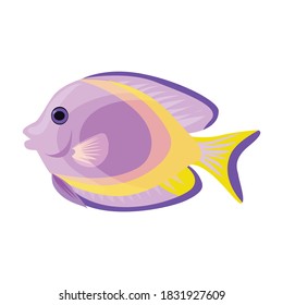 Tropical fish vector icon.Cartoon vector icon isolated on white background tropical fish.
