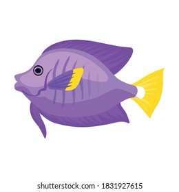 Tropical fish vector icon.Cartoon vector icon isolated on white background tropical fish.