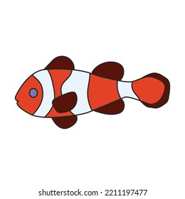 Tropical fish vector icon.Cartoon vector icon isolated on white background tropical fish.