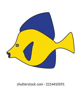 Tropical fish vector icon.Cartoon vector icon isolated on white background tropical fish.