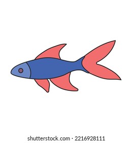 Tropical fish vector icon.Cartoon vector icon isolated on white background tropical fish.