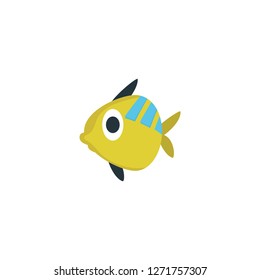 Tropical fish vector isolated flat icon