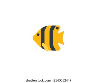 Tropical Fish Vector Isolated Icon. Tropical Fish Emoji Illustration.