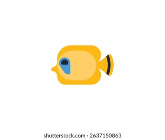 Tropical fish vector isolated icon. Tropical fish emoji illustration