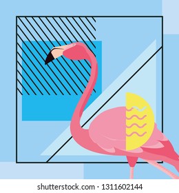 tropical flamingo design