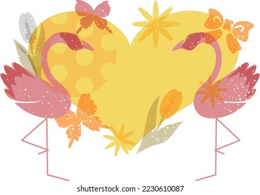 

Es un marco de diseño flamingo tropical.