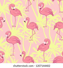 Tropical flamingo pattern