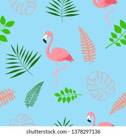 Tropical flamingo pattern