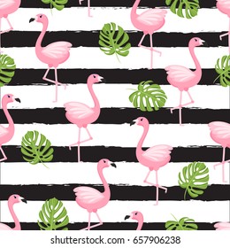 Tropical flamingo pattern