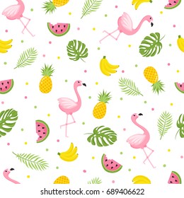 Tropical flamingo pattern