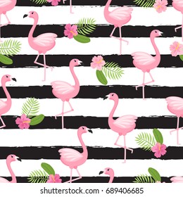 Tropical flamingo pattern