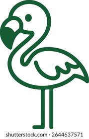 Tropical Flamingo Silhueta Arte Gráfica