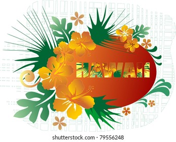 tropical floral background