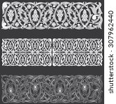 Tropical Floral Carving Pattern. Vector Illustration Layered. Seamless Pattern Background With Decorative Floral Elements.