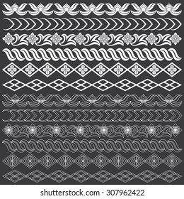 Tropical Floral Carving Pattern. Vector Illustration Layered. Seamless Pattern Background With Decorative Floral Elements.