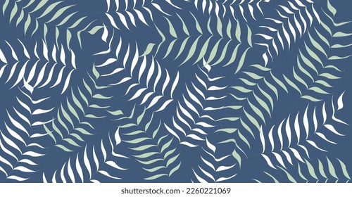 Tropical floral foliage palm leaves seamless pattern Exotic jungle wallpaper.