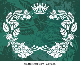 tropical floral frame