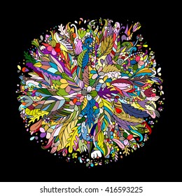 Tropical floral frame for your design
