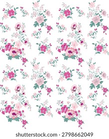 Tropical floral jungle seamless pattern with palms, leopard, coral hibiscus flowers. Hand drawn jungle plants, Hawaii summer beach vector surface design, 