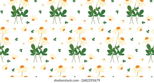Hojas florales tropicales con patrón sin fisuras. Ilustración floral tropical. Fondo floral. Perfecto para telas, textiles, Fondo de pantalla, decoración. Fondos de SSTK