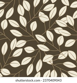Tropical floral line art seamless pattern. Suitable for backgrounds, wallpapers, fabrics, textiles, wrapping papers, printed materials, and many more.