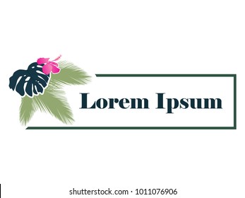 Tropical, floral logo