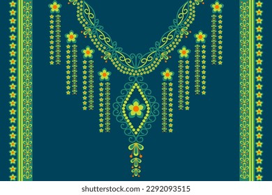 Tropical Floral oriental traditional pattern necklace, neckline embroidery design for fashion women,background,wallpaper,clothing,wrapping,Batik,fabric