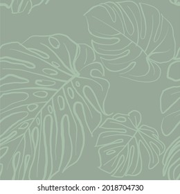 tropical floral ornament in trending colors - seamless pattern