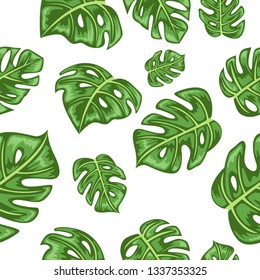tropical floral seamless pattern  background