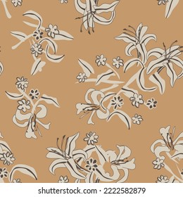 Tropical Floral seamless pattern background for fashion textiles, graphics, backgrounds and crafts