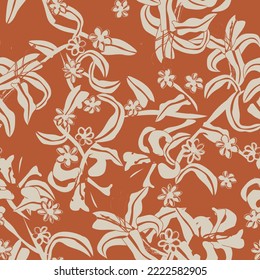 Tropical Floral seamless pattern background for fashion textiles, graphics, backgrounds and crafts